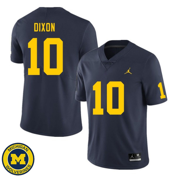 Men Michigan Wolverines #10 Cristian Dixon Navy Embroidery Jersey